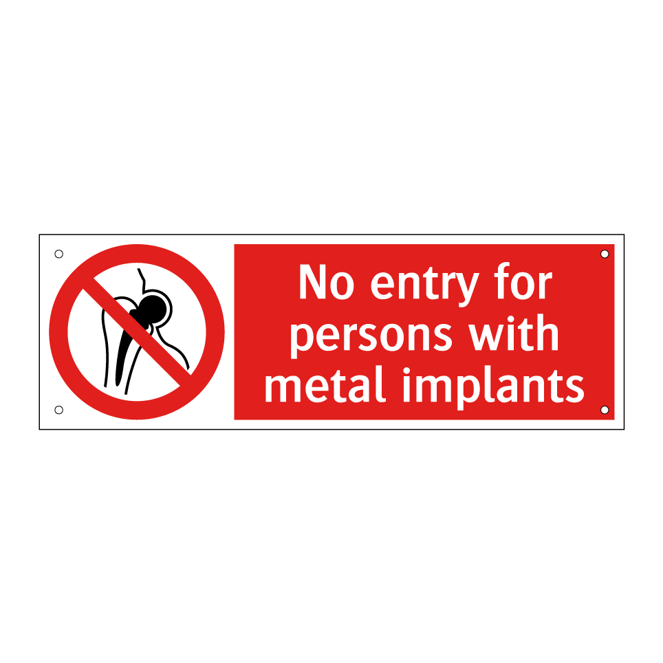 No entry for persons with metal implants