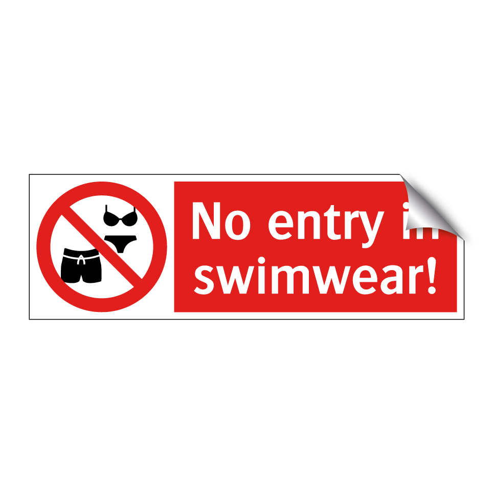 No entry in swimwear!
