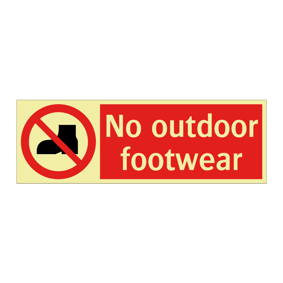 No outdoor footwear