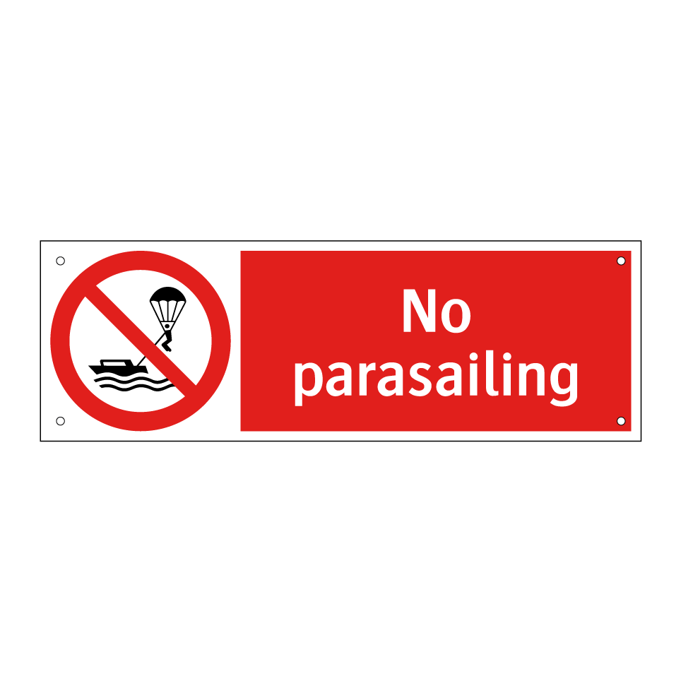 No parasailing