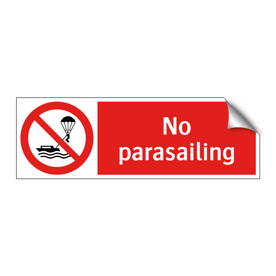 No parasailing