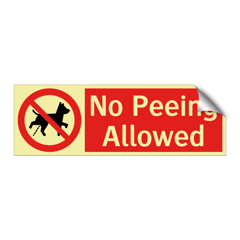 No Peeing Allowed