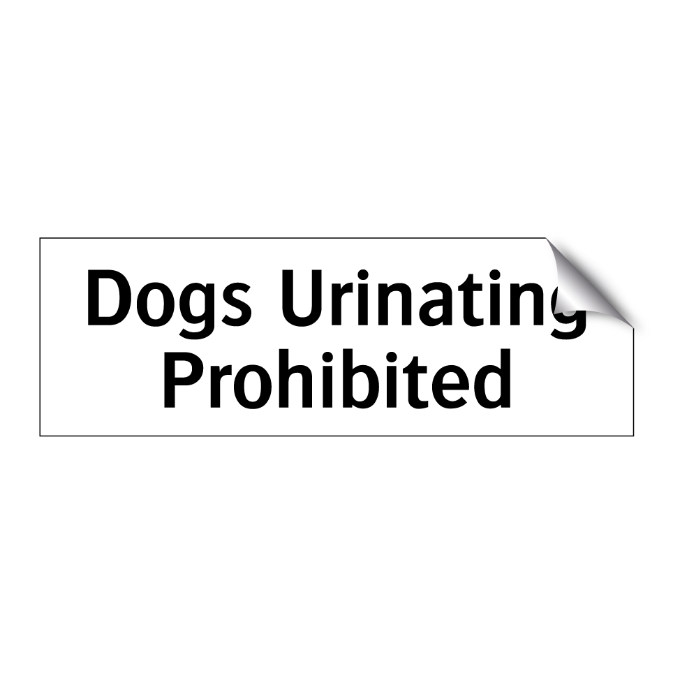 Dogs Urinating Prohibited