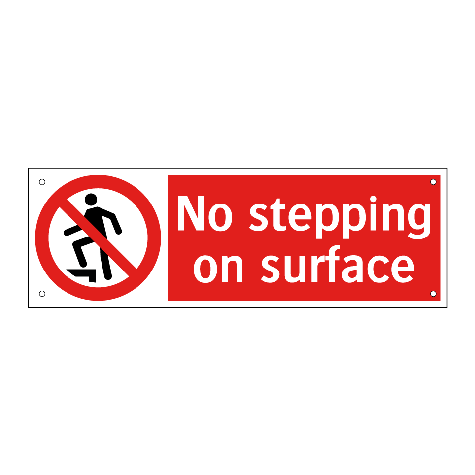 No stepping on surface