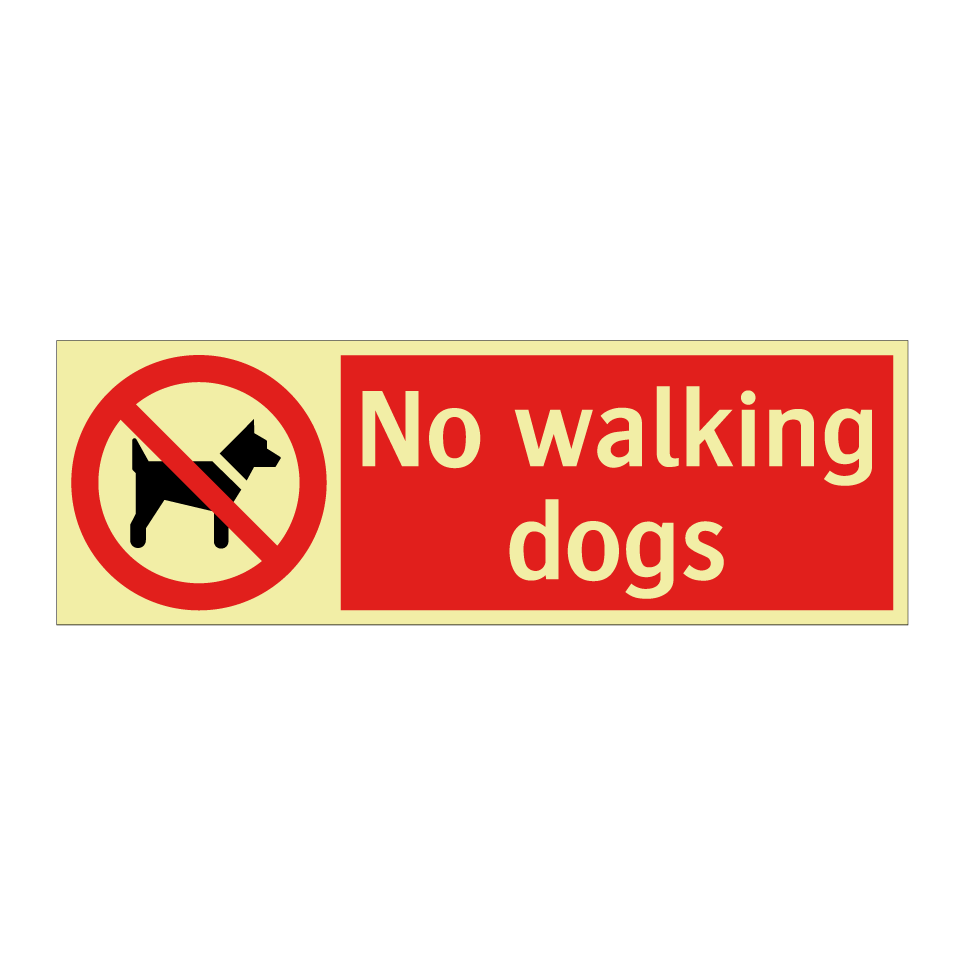 No walking dogs