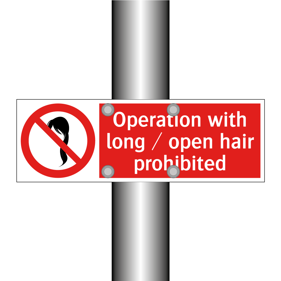 Operation with long / open hair prohibited