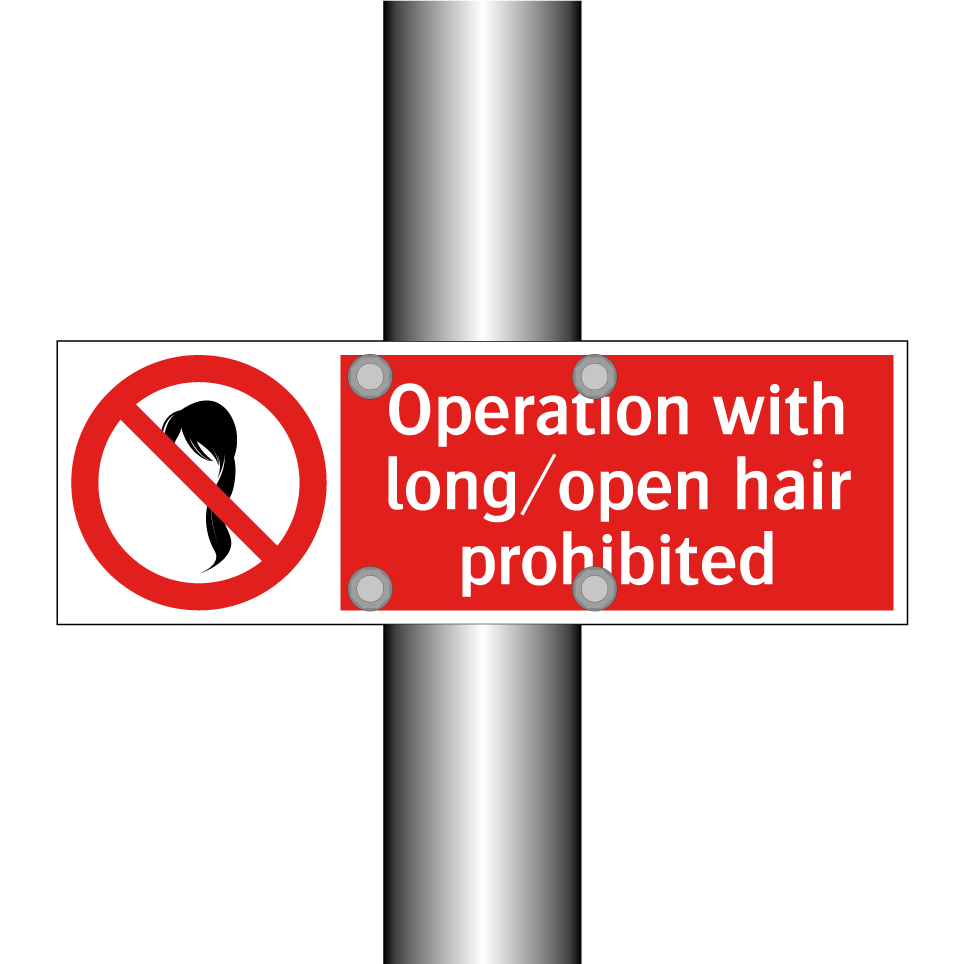 Operation with long/open hair prohibited