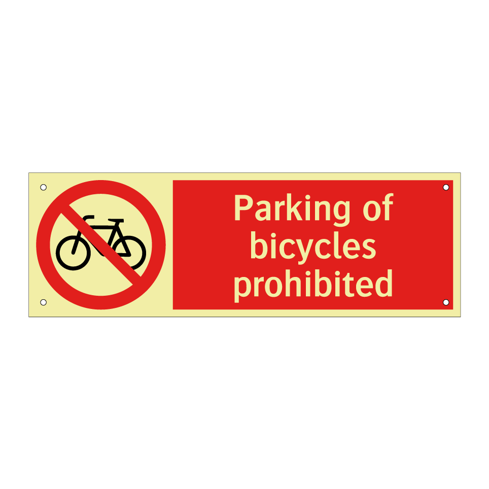 Parking of bicycles prohibited