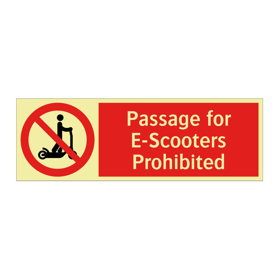 Passage for E-Scooters Prohibited