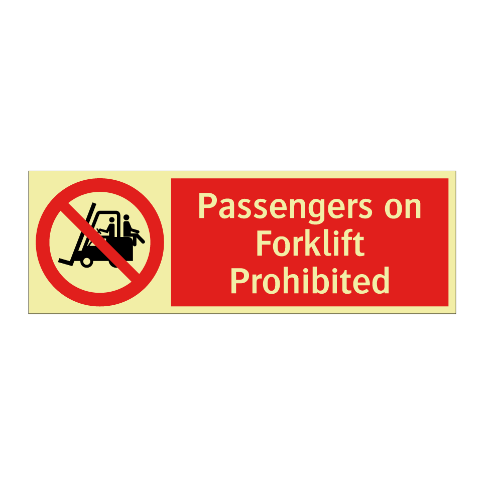 Passengers on Forklift Prohibited