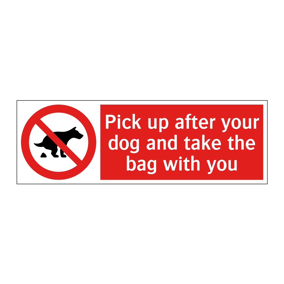 Pick up after your dog and take the bag with you