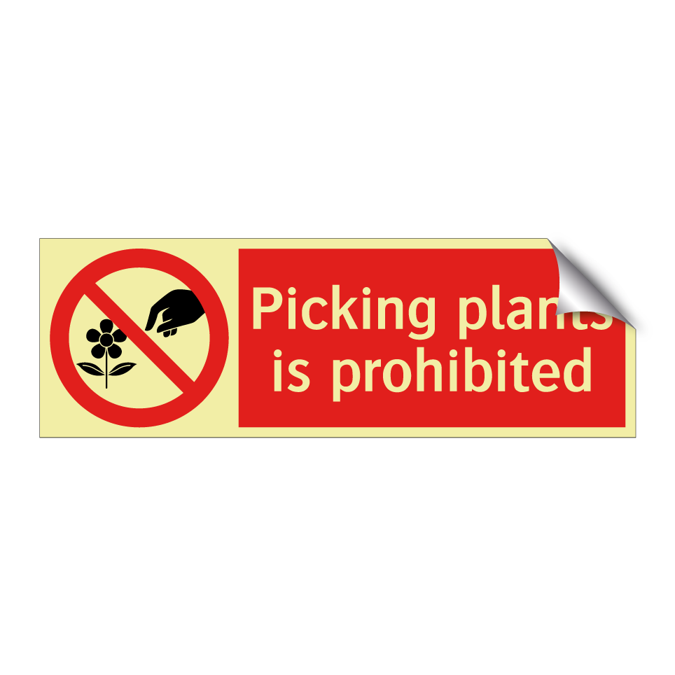 Picking plants is prohibited