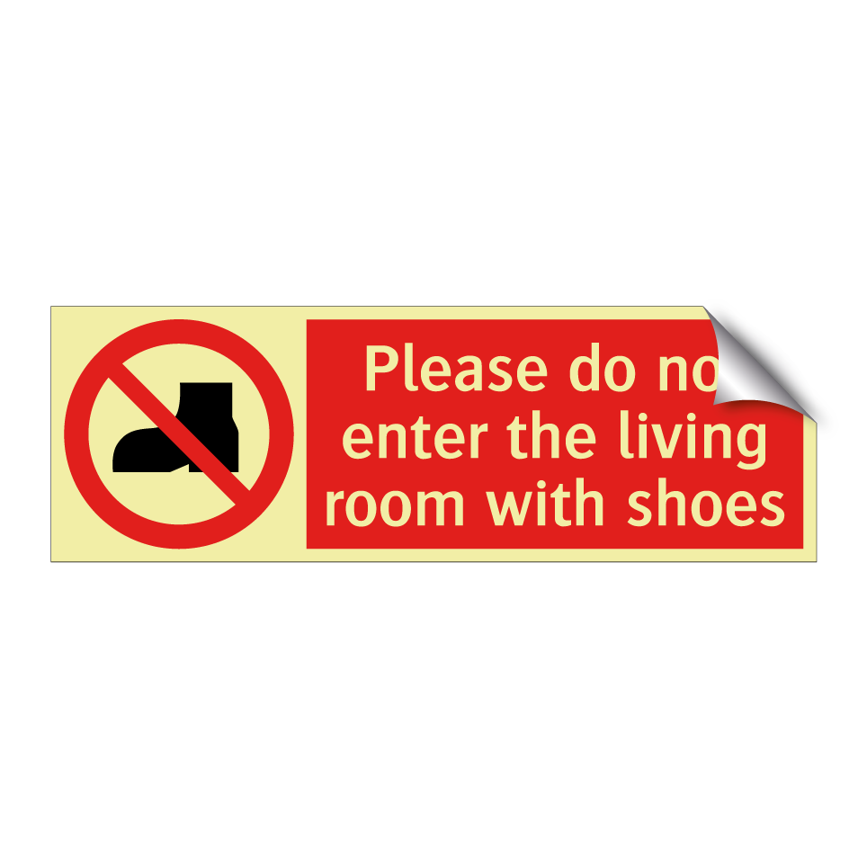 Please do not enter the living room with shoes