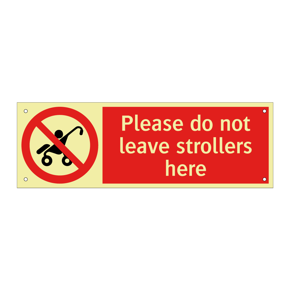 Please do not leave strollers here