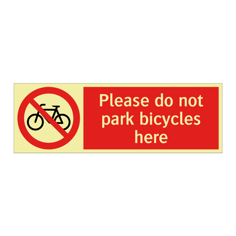 Please do not park bicycles here