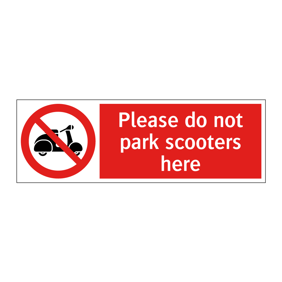 Please do not park scooters here