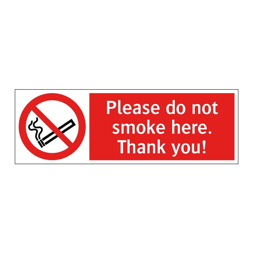 Please do not smoke here. Thank you!