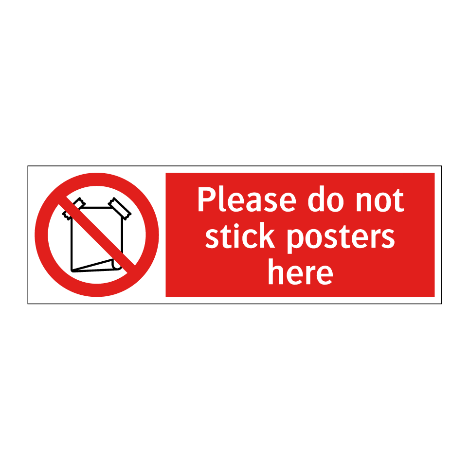 Please do not stick posters here