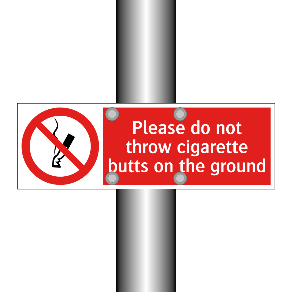 Please do not throw cigarette butts on the ground