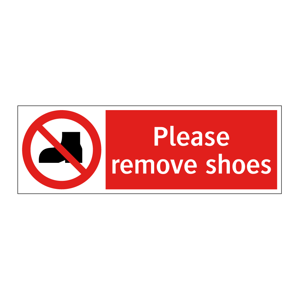 Please remove shoes