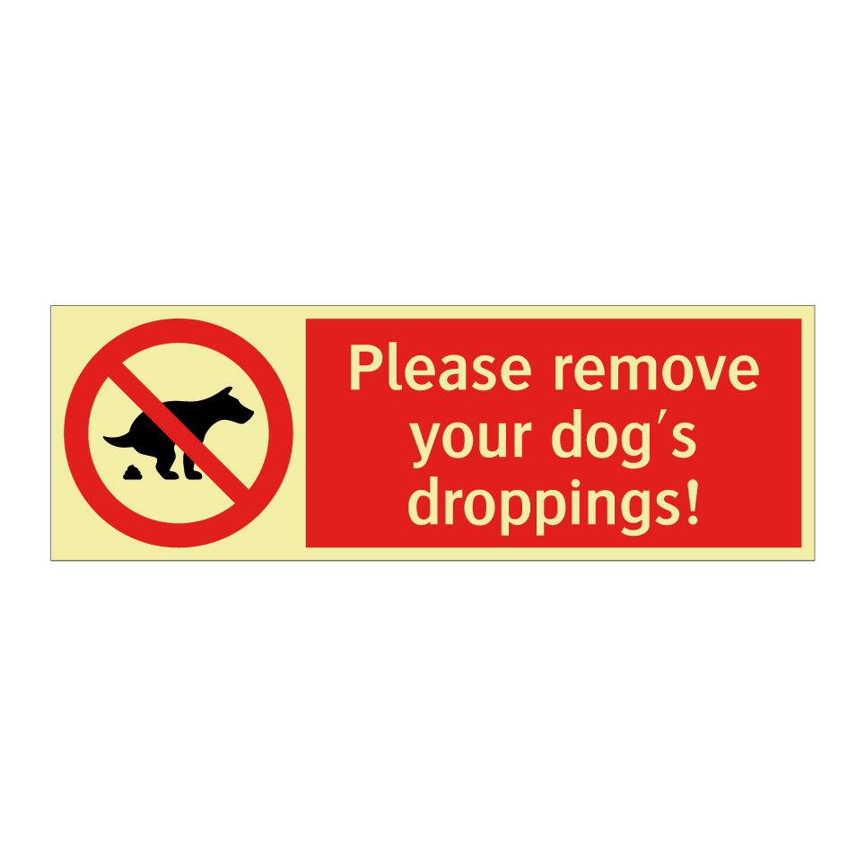 Please remove your dog's droppings!