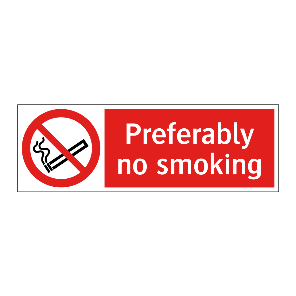 Preferably no smoking