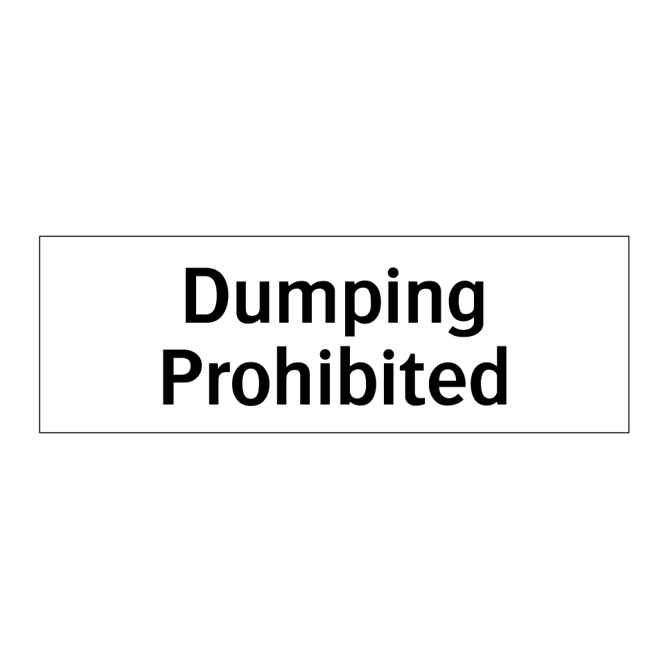 Dumping Prohibited