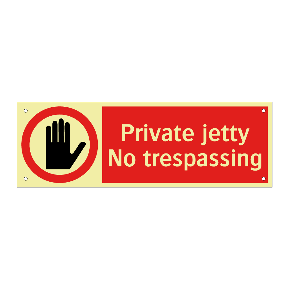 Private jetty No trespassing