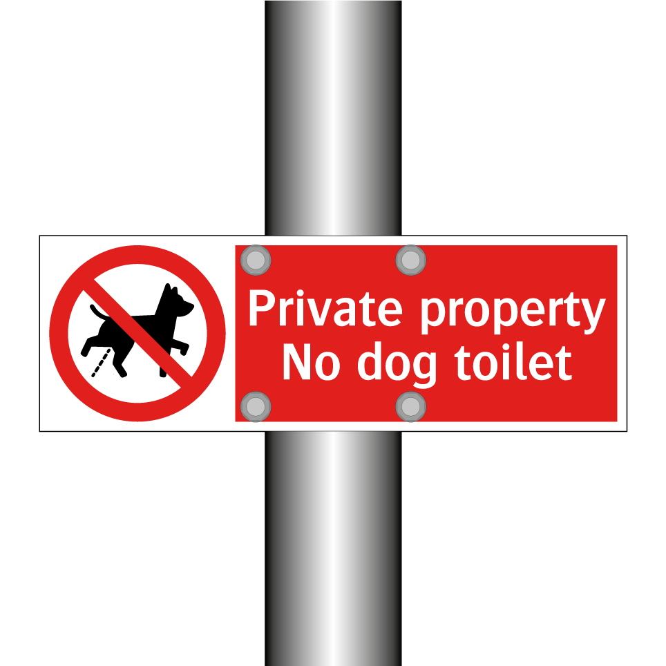 Private property No dog toilet