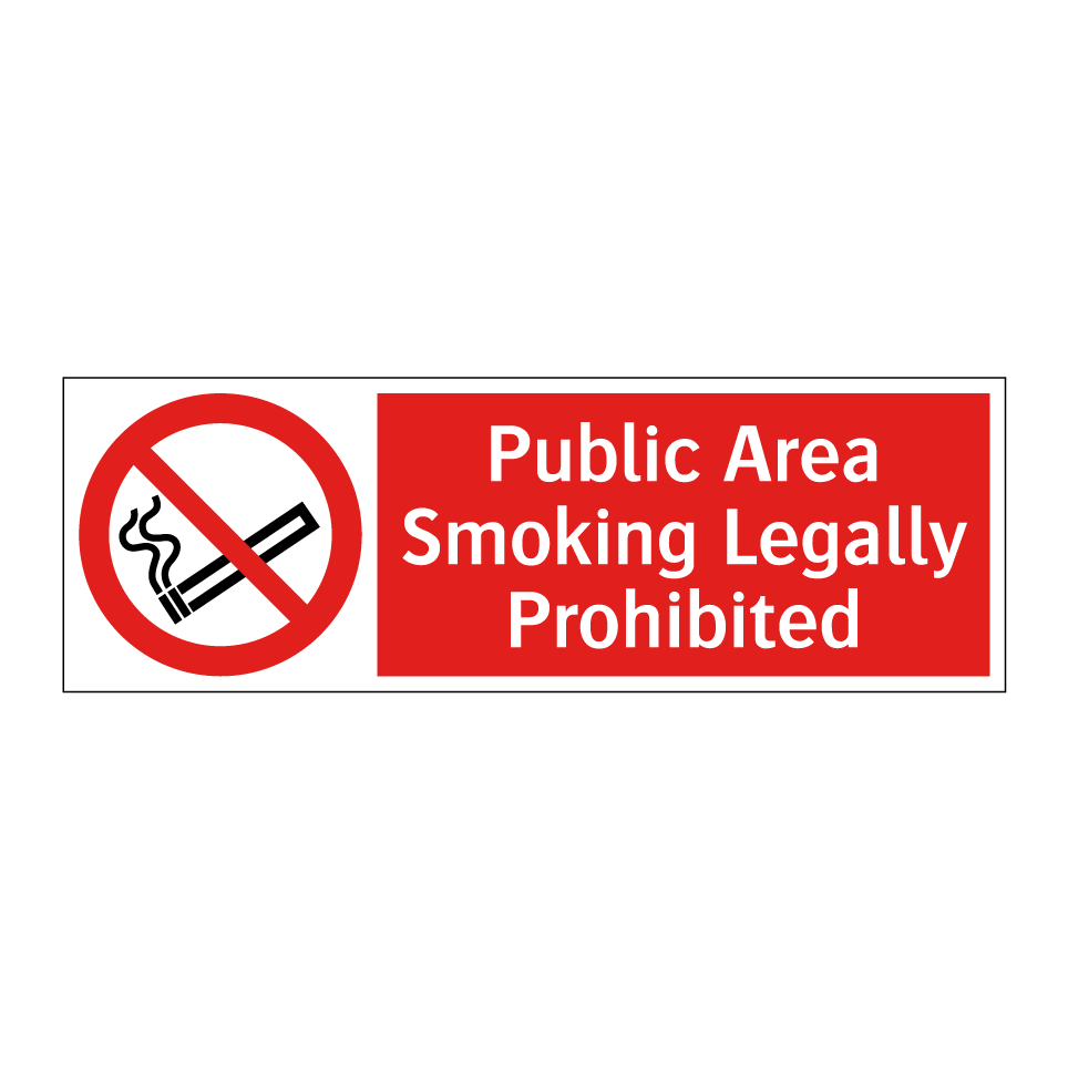 Public Area Smoking Legally Prohibited