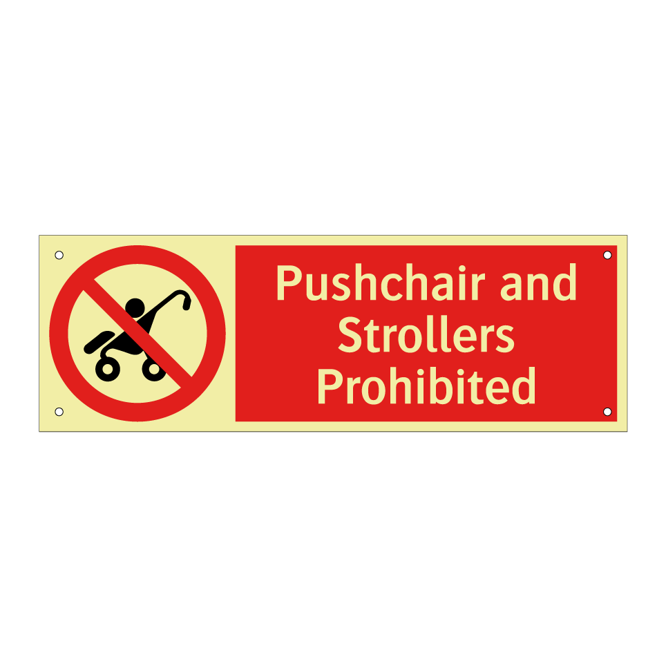 Pushchair and Strollers Prohibited
