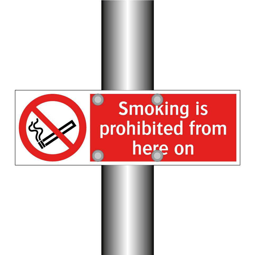 Smoking is prohibited from here on