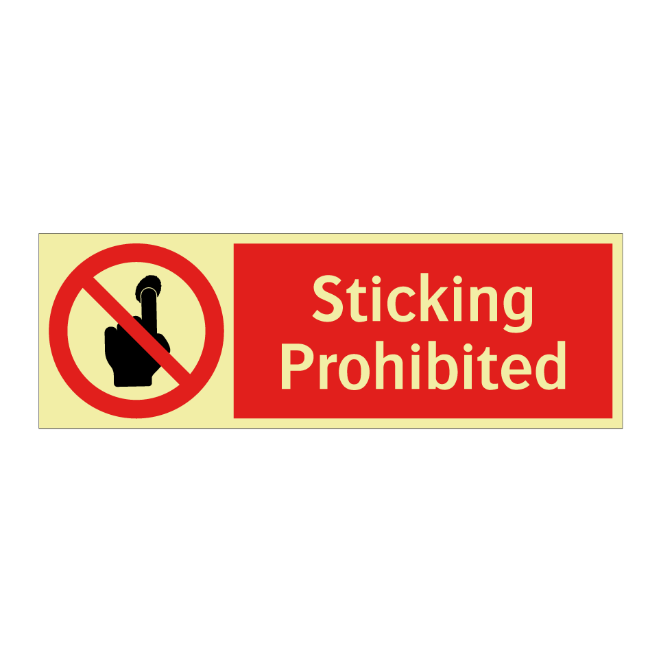Sticking Prohibited