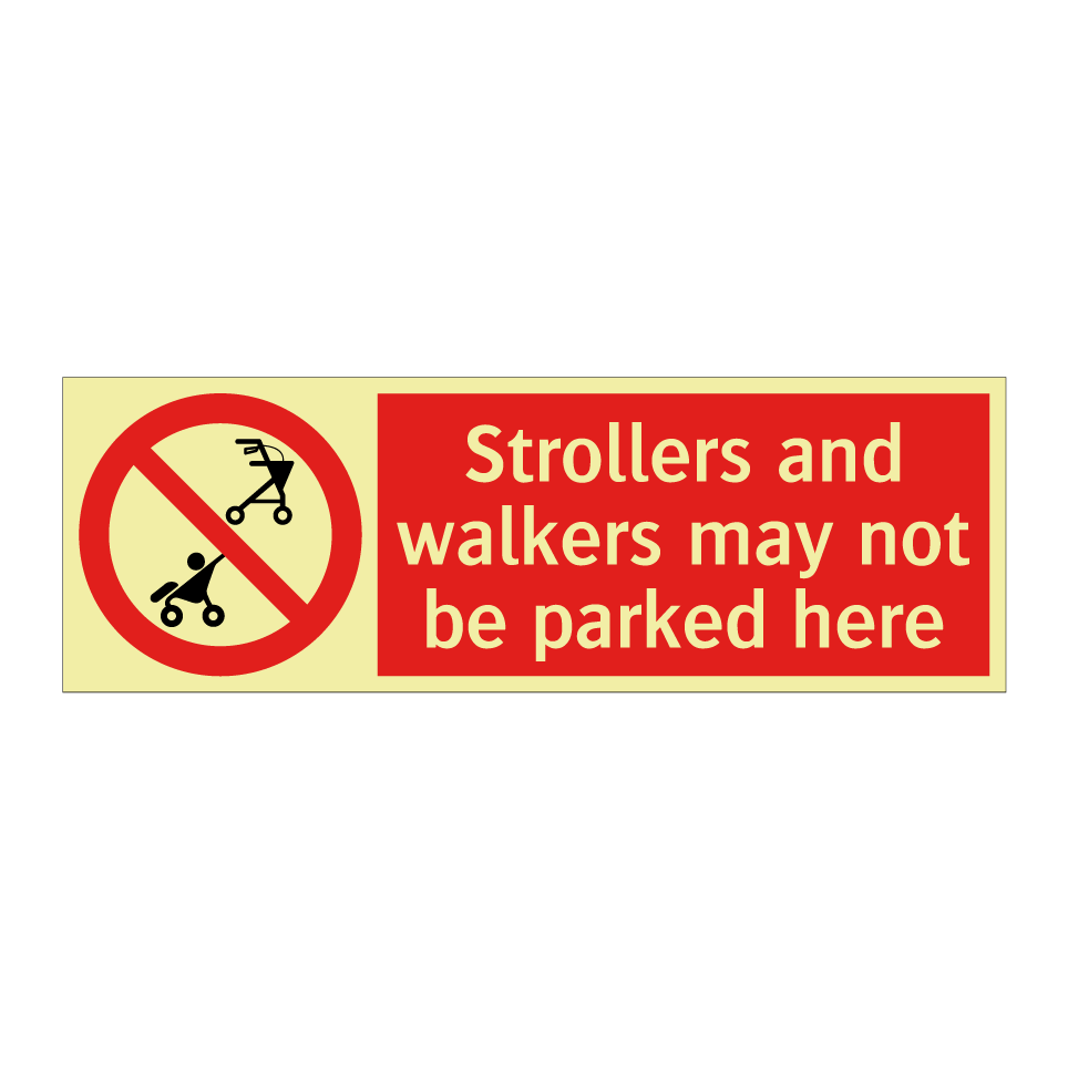 Strollers and walkers may not be parked here