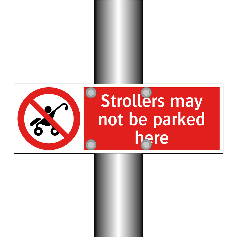 Strollers may not be parked here
