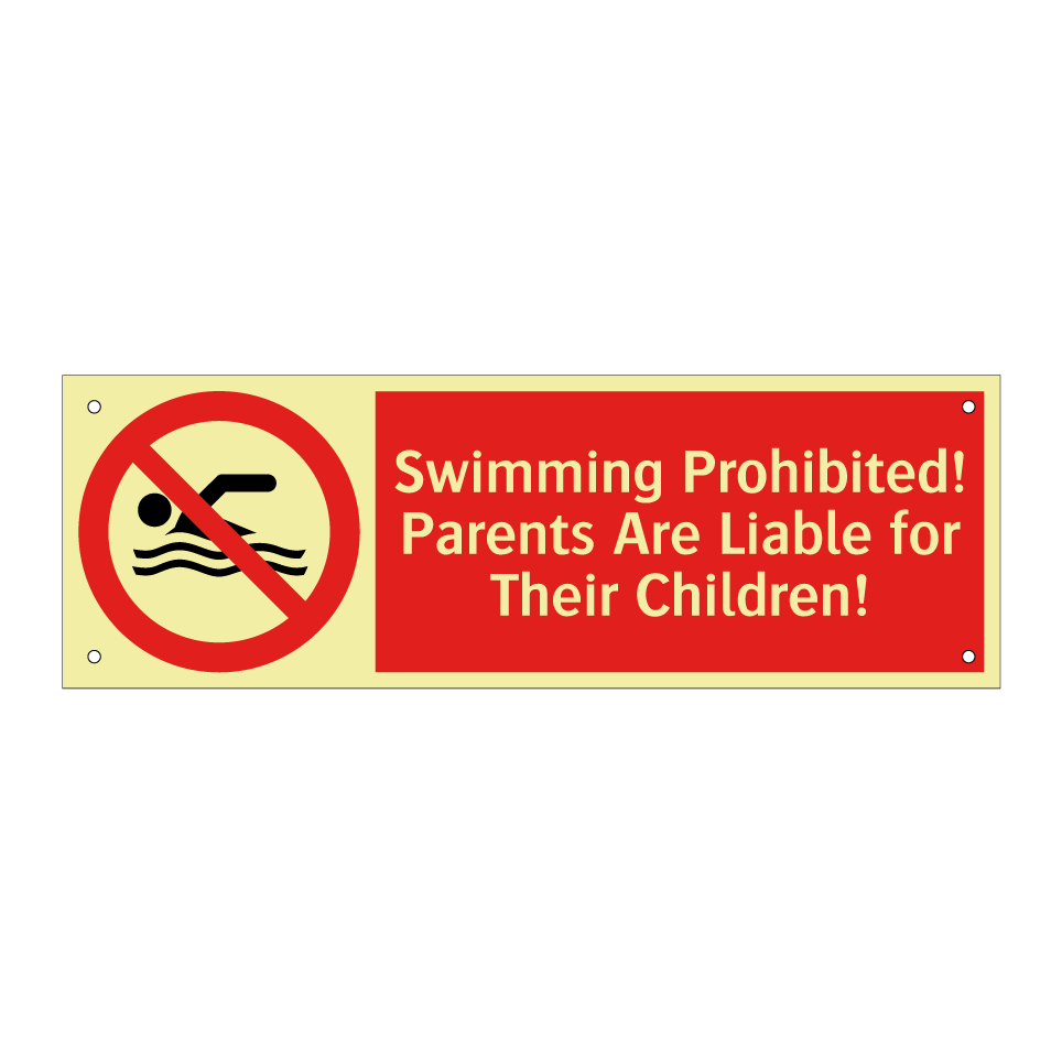 Swimming Prohibited! Parents Are Liable for Their Children!