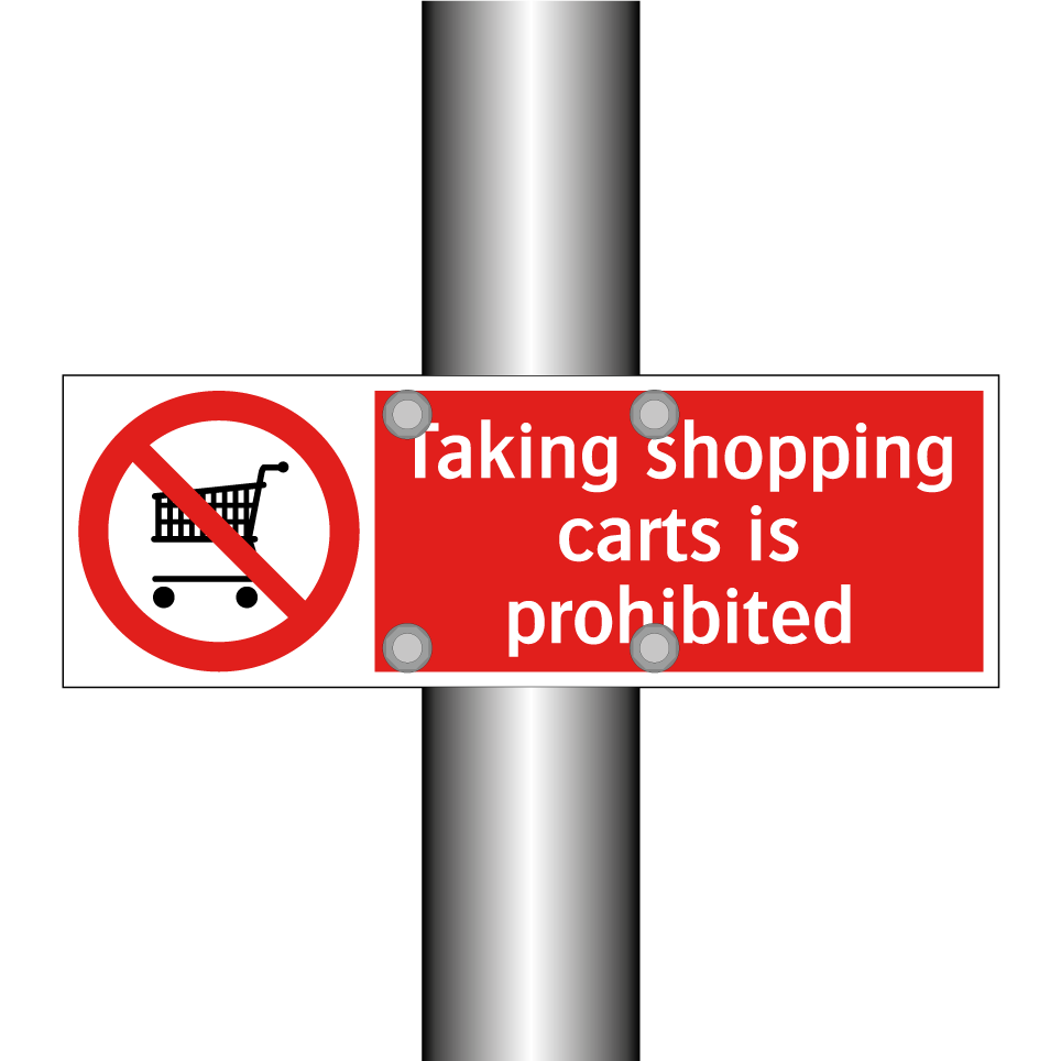 Taking shopping carts is prohibited
