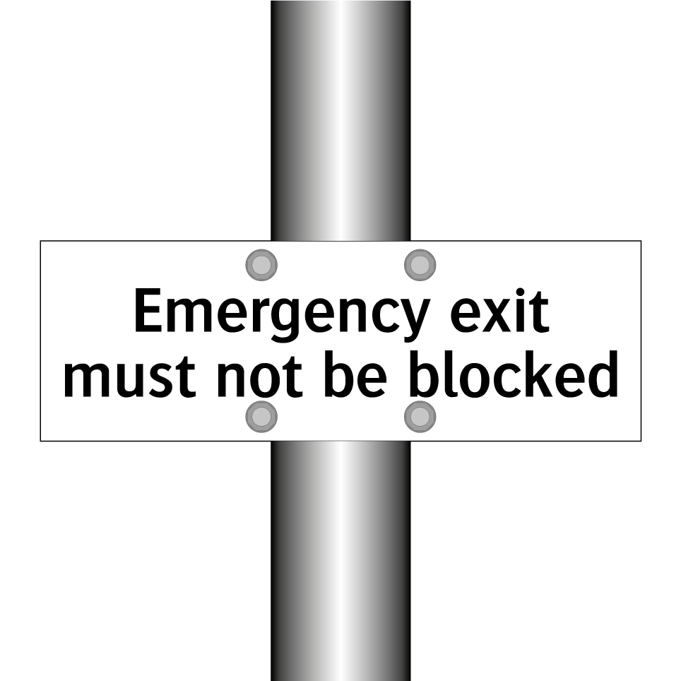 Emergency exit must not be blocked