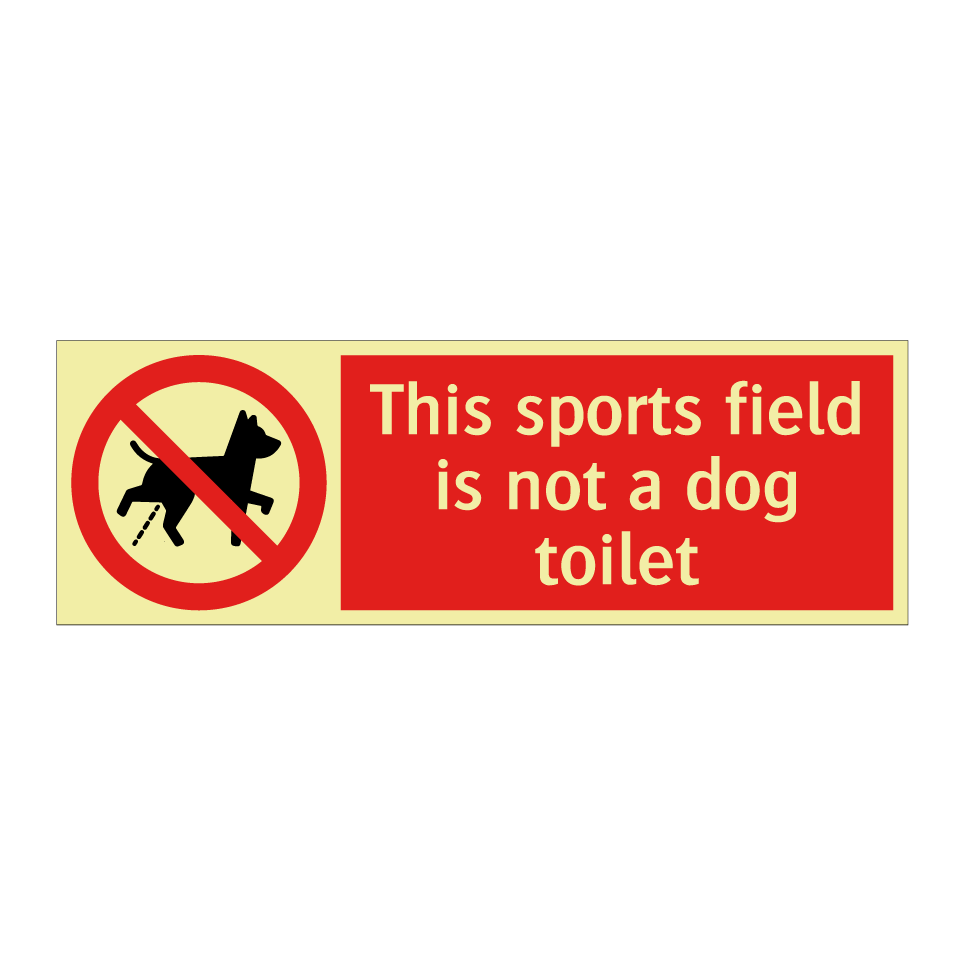 This sports field is not a dog toilet
