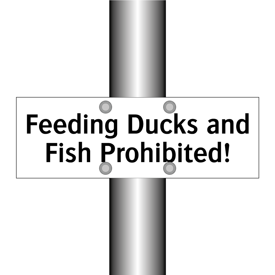 Feeding Ducks and Fish Prohibited!