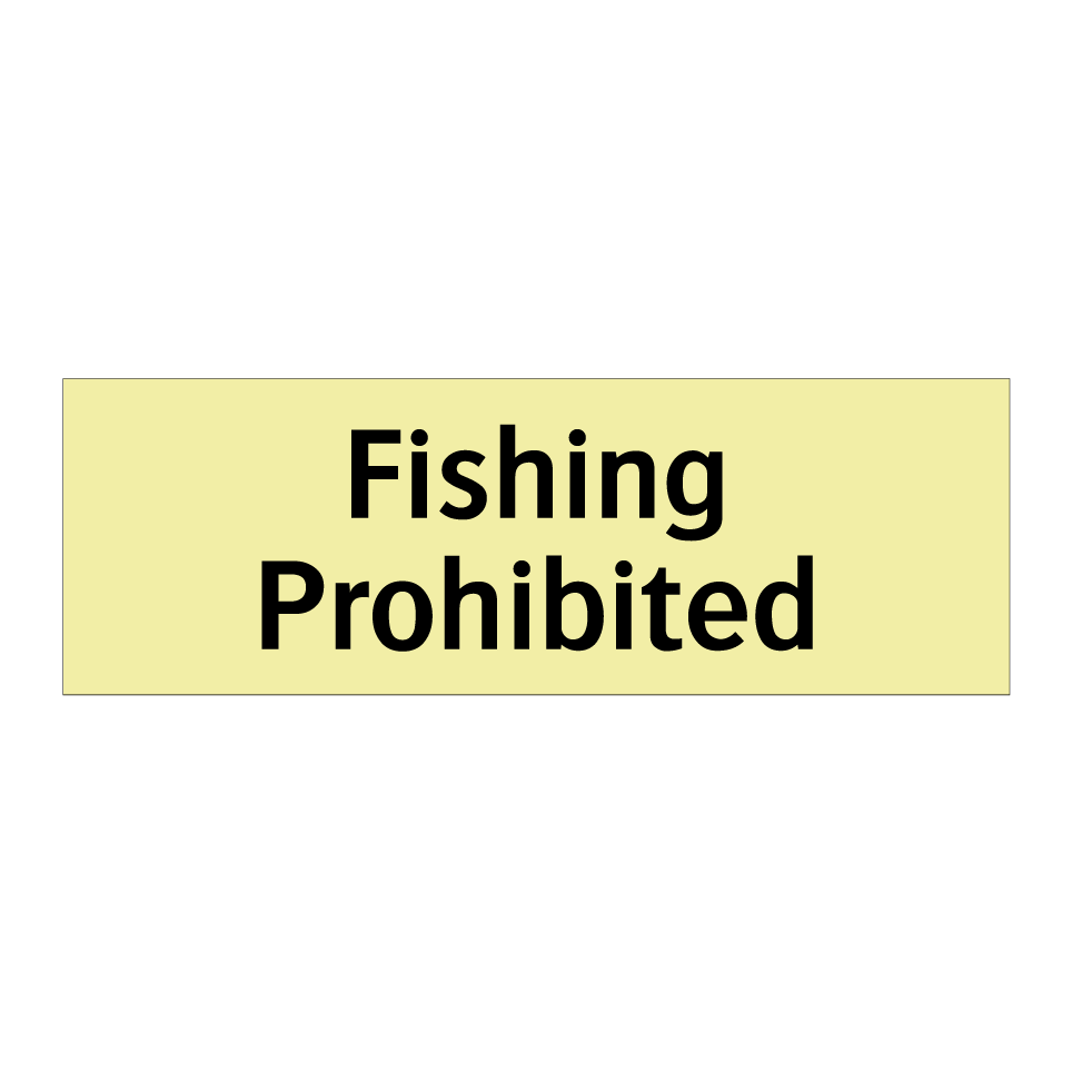 Fishing Prohibited