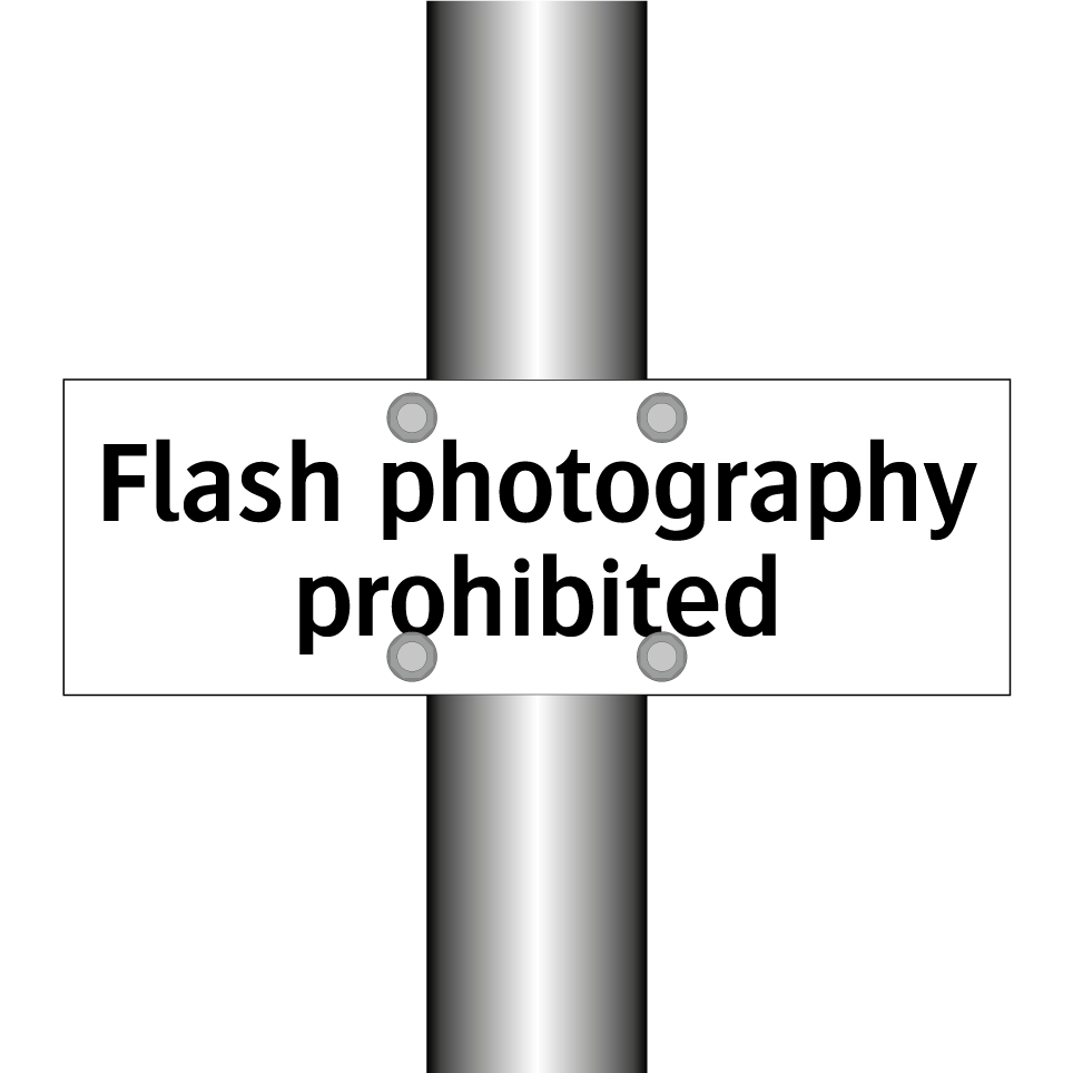 Flash photography prohibited
