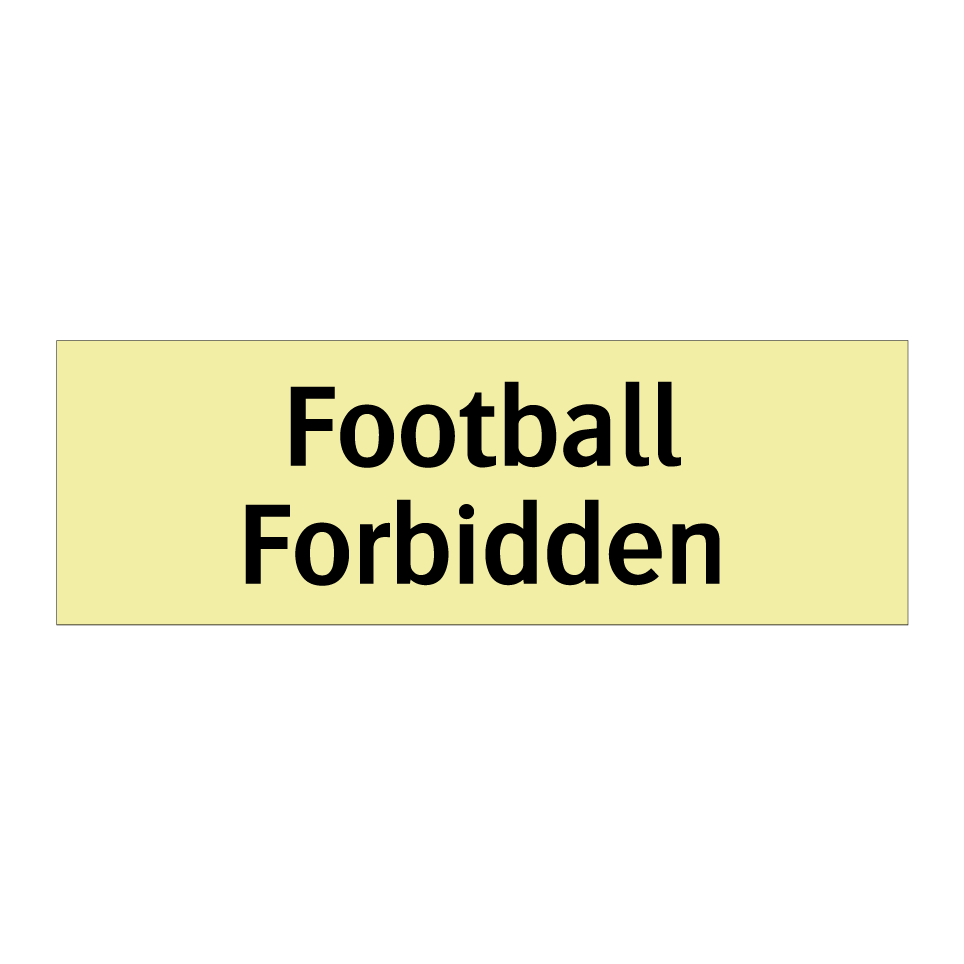 Football Forbidden