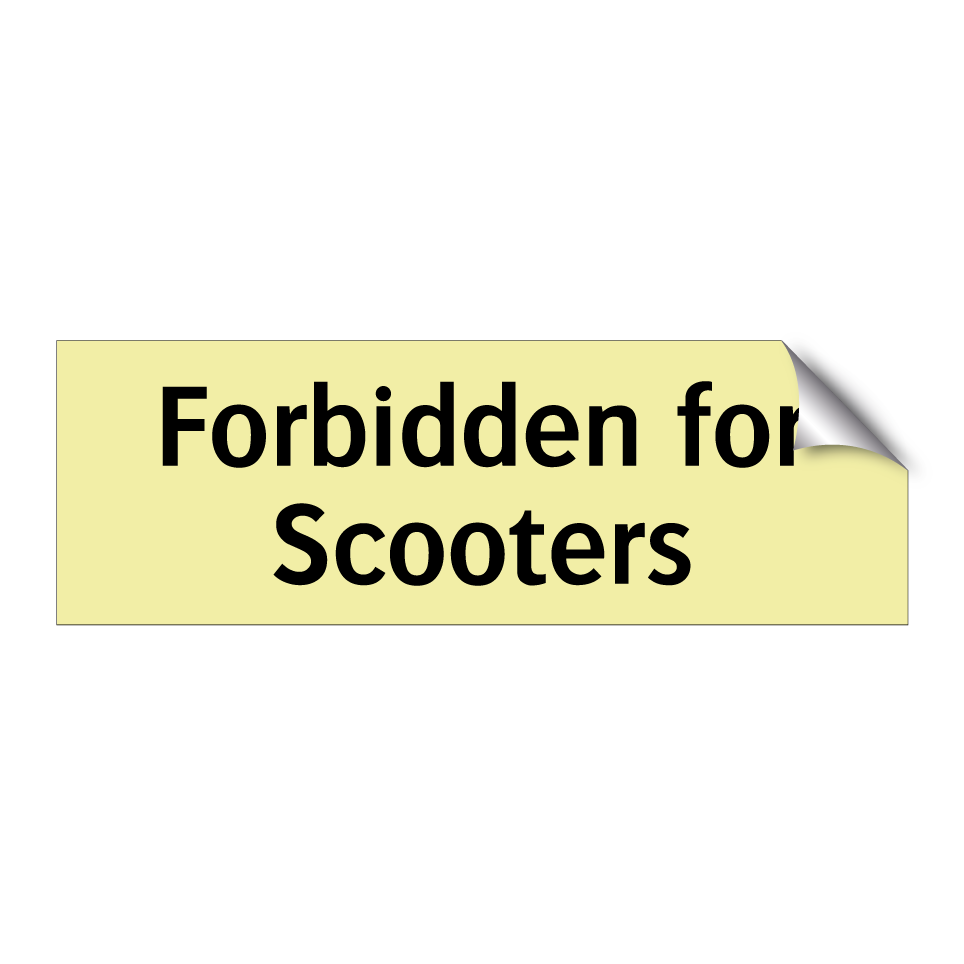 Forbidden for Scooters
