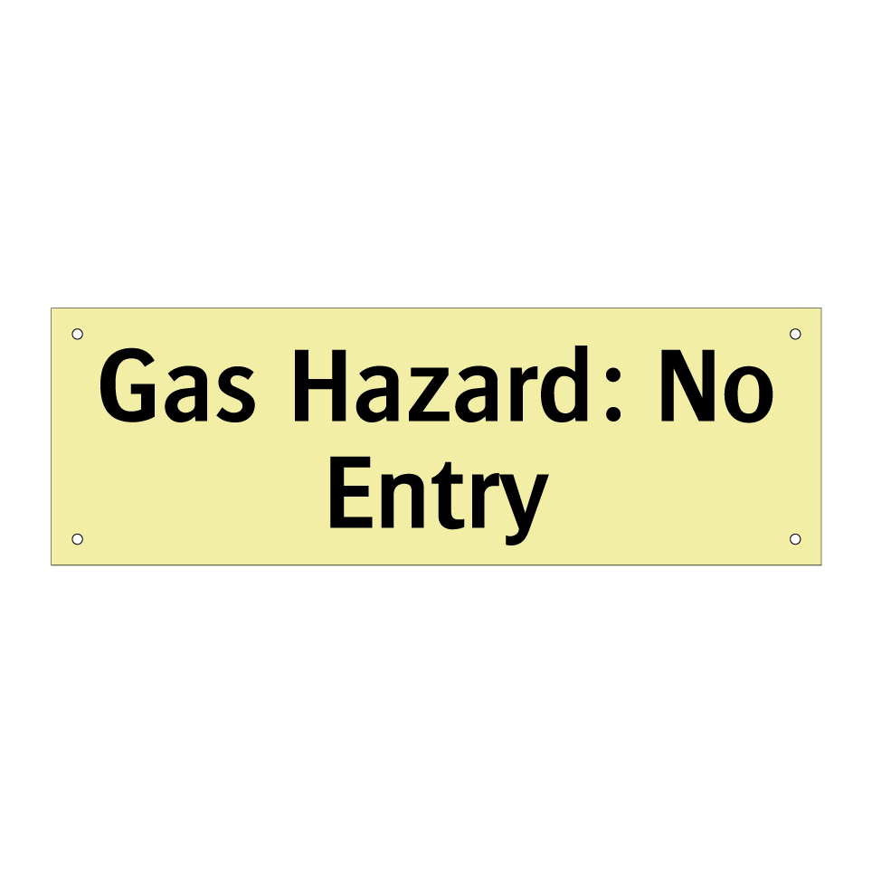 Gas Hazard: No Entry