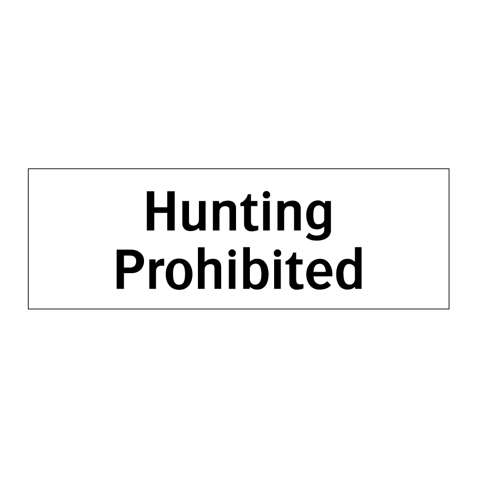 Hunting Prohibited