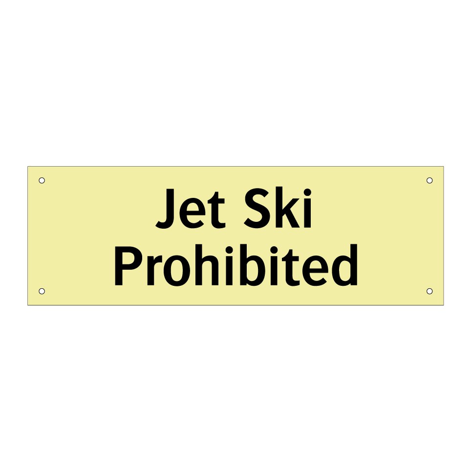 Jet Ski Prohibited