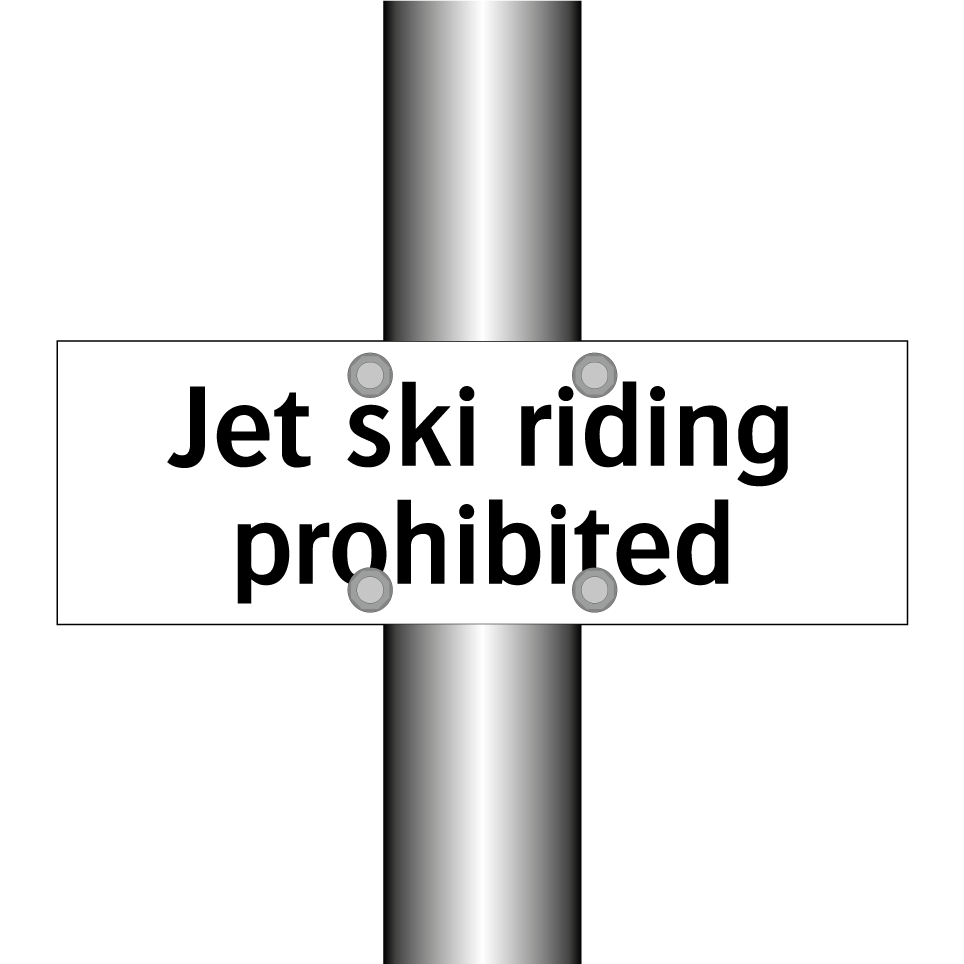Jet ski riding prohibited
