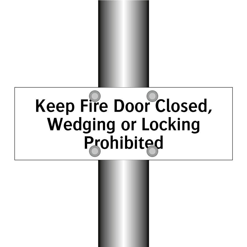 Keep Fire Door Closed, Wedging or Locking Prohibited