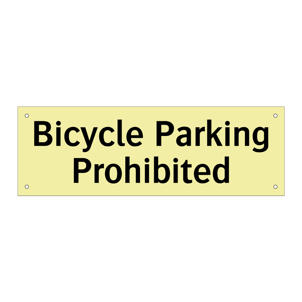 Bicycle Parking Prohibited